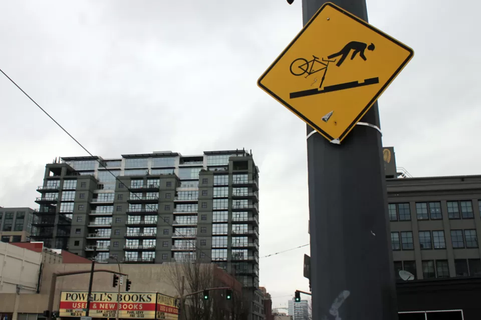 Portland Bike Safety Signage